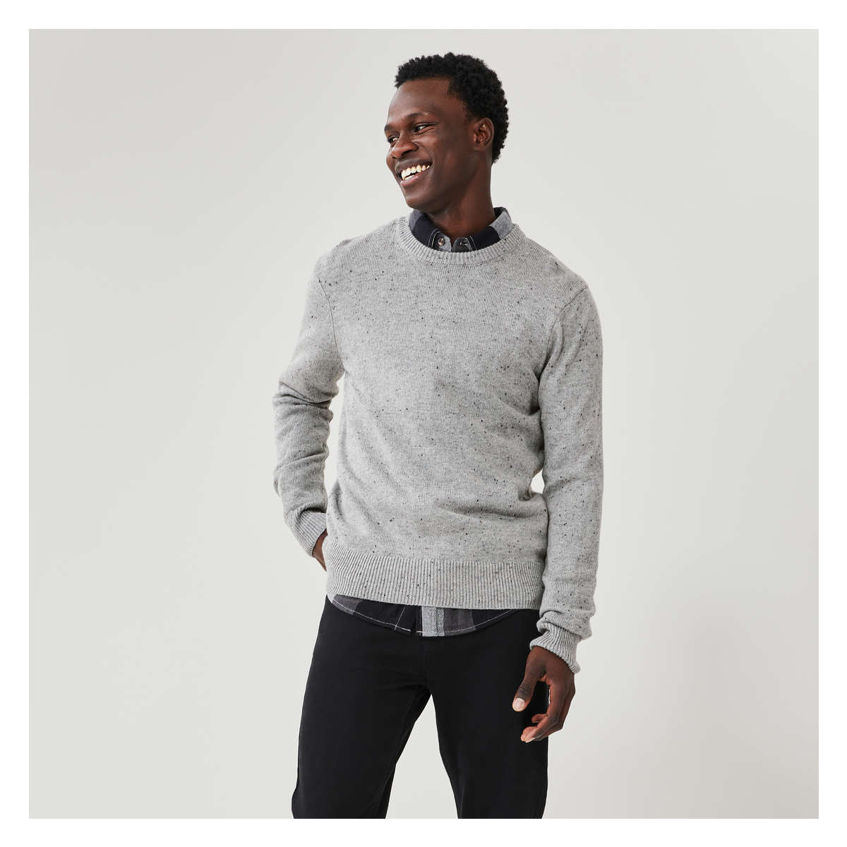 Crew neck outlet sweater white